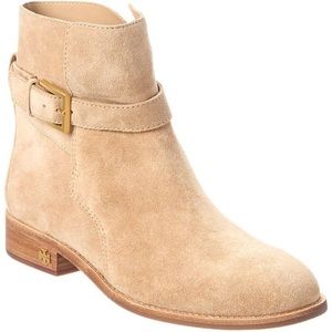 NWT Tory Burch Brooke Suede Ankle Bootie Tan 8.5